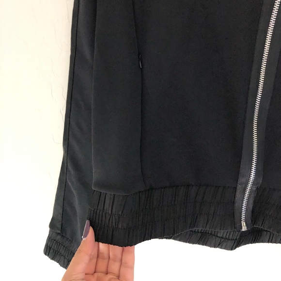 IVY PARK Satin Pure Black Track Jacket Zip Up LG - Picture 8 of 16